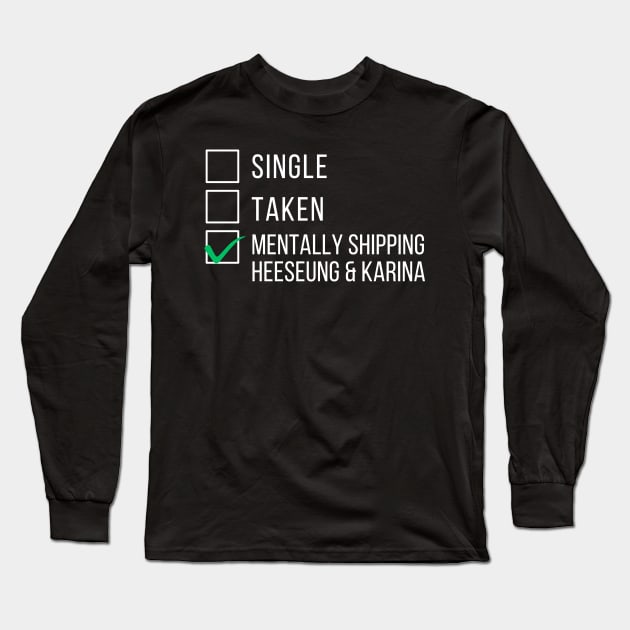 Mentally Shipping Heeseung & Karina Long Sleeve T-Shirt by wennstore